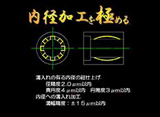 溝加工がある内径の精密加工